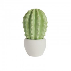 Cactus décoratif vert clair en céramique dans un pot hauteur 14cm