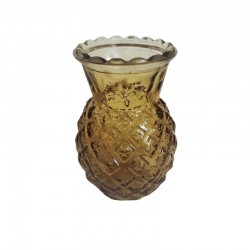 Petit vase en verre hauteur 11cm forme ananas