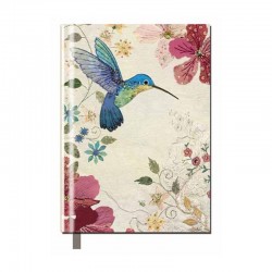 Notebook format A6 décor de colibri bleu collection Bug Art par Kiub