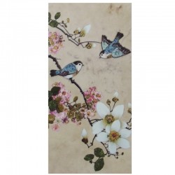 Marque-page Oiseaux et branche de cerisier Bug Art détail du décor