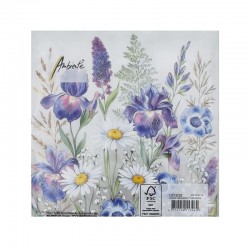 Verso des serviettes papier Collection Mixed meadow flowers par la marque Ambiente