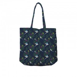 Grand tote bag coton décor perroquets Collection Savane par Kiub
