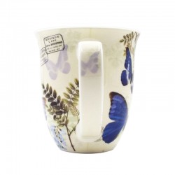 Mug porcelaine Collection Blue Morpho par Ambiente vu côté anse