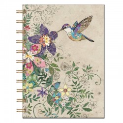 Notebook ligné A6 spirales décor fleurs et oiseau Collection Bug Art par Kiub