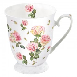 Mug en porcelaine décor roses anciennes Collection Rosie par Ambiente