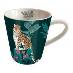 Tasse à café en porcelaine décor léopard, Collection Savane par Kiub