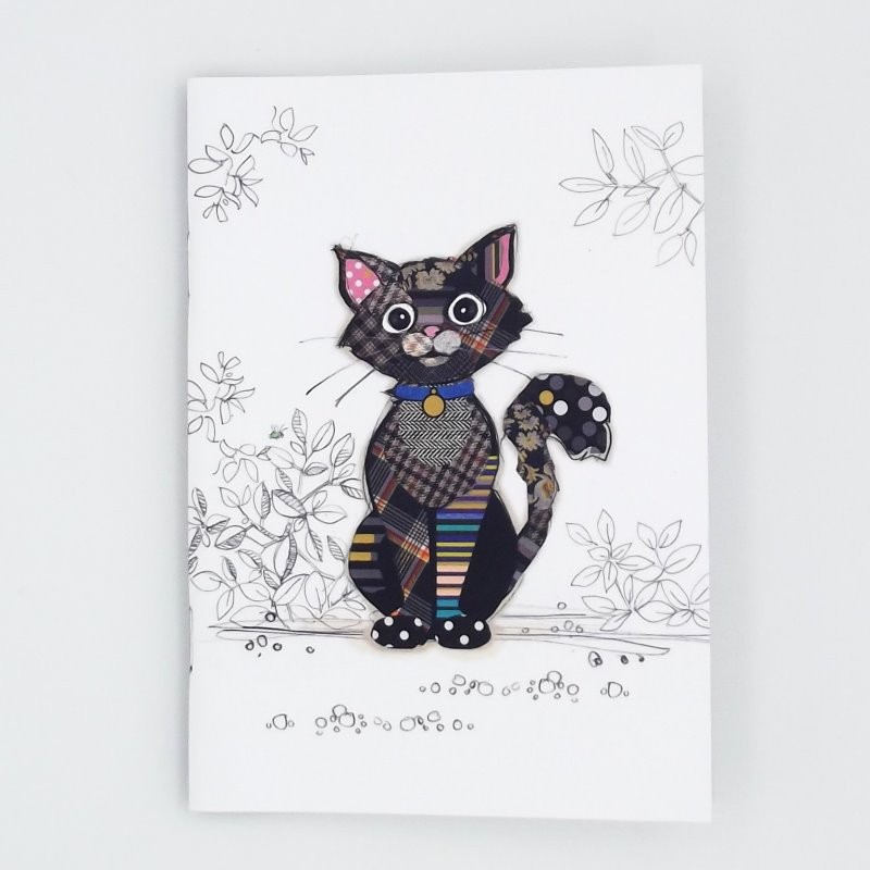 Petit cahier ligné A6 décor de Chat noir Collection Kook par Kiub Petit cahier ligné A6 décor de Chat noir Collection Kook par Kiub